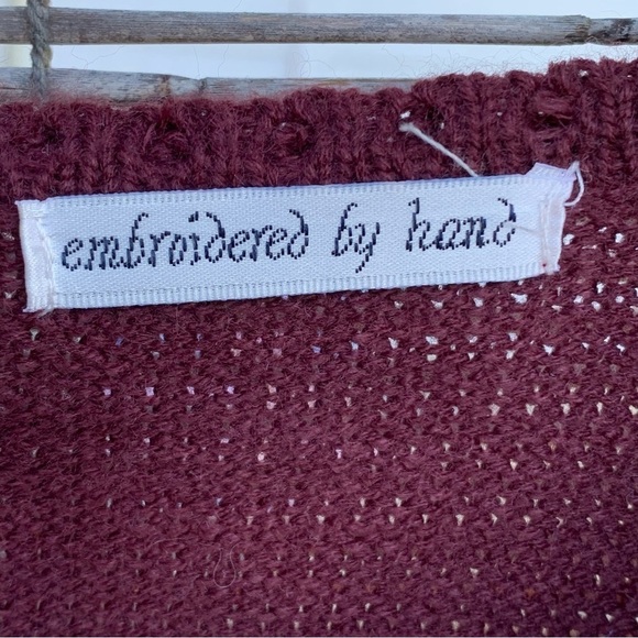 Jantzen Classics Cardigan Sweater Embroidered by Hand Medium - Picture 5 of 6